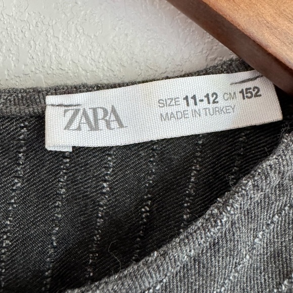 Zara Kids Long Sleeve Dress Gray 11/12y - Picture 2 of 3